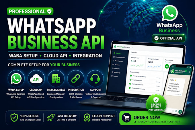 setup whatsapp business API, waba and whatsapp cloud API for business and agency