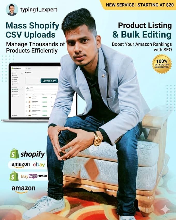 do ecommerce product listing and product data entry professionally