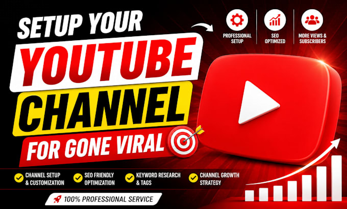 professionally setup and optimize your youtube channel