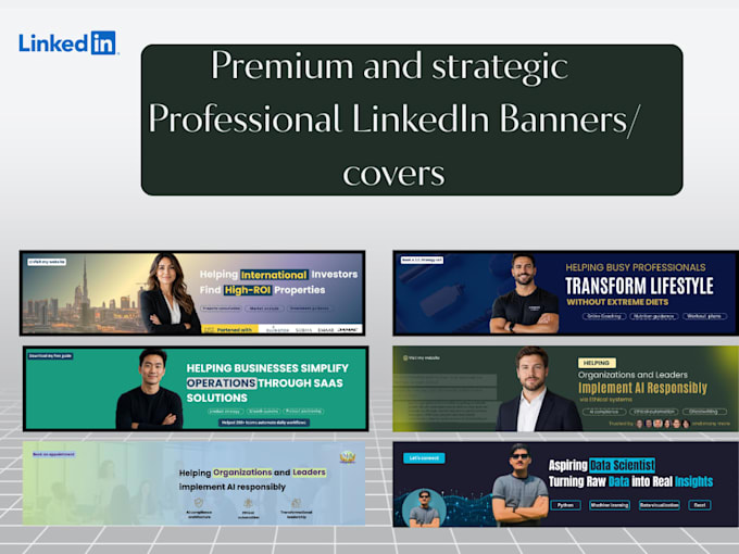 design premium and professional linkedin background banner