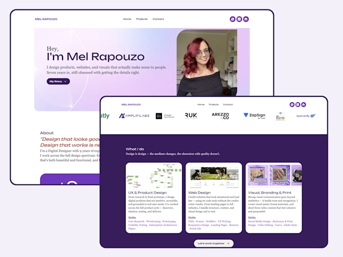 design and build your website on tilda or webflow