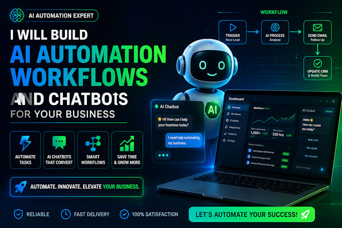 build ai chatbot, automation workflow and ai business solutions