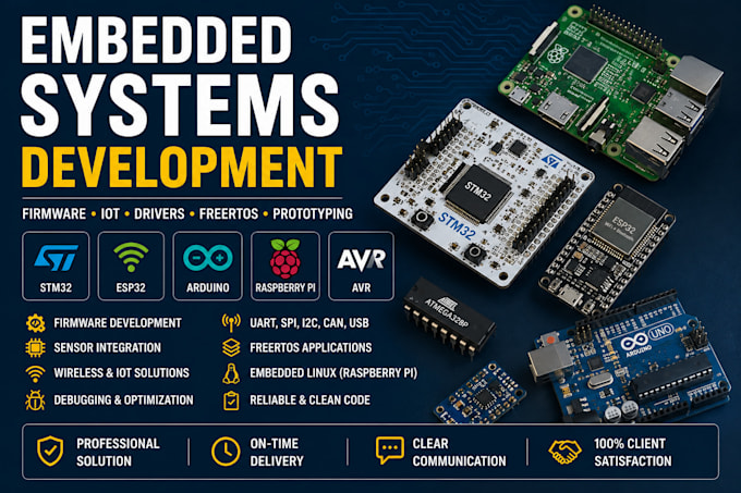 develop embedded systems and firmware