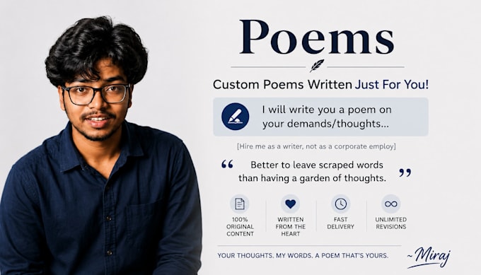 write you poems on your thoughts