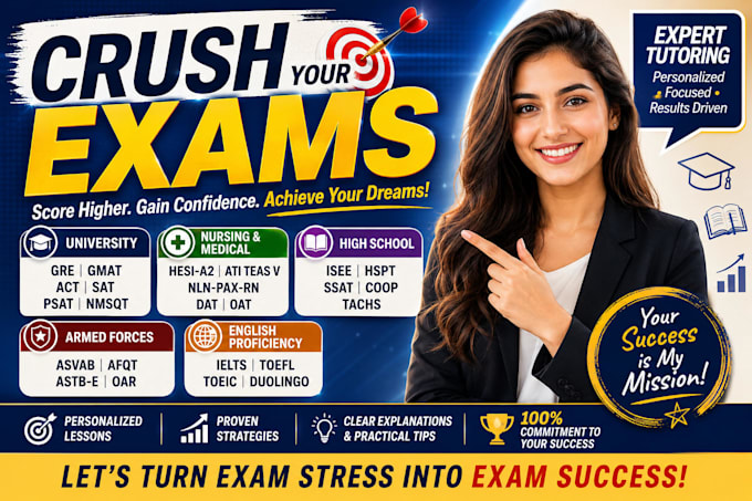 help with gre, hesi, teas, toefl, and ielts tutoring