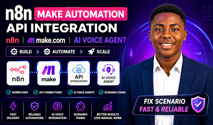 n8n make automation api integration claude code ai voice agent fix scenerio