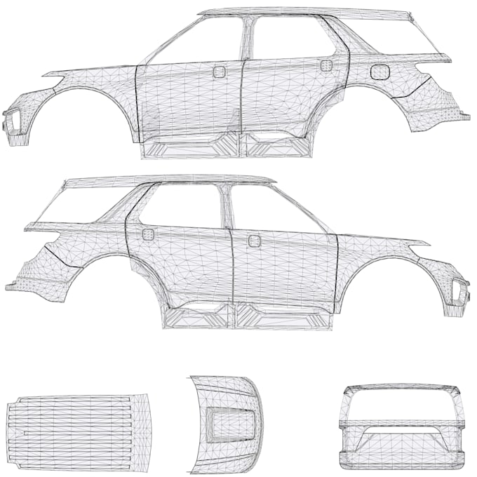 create custom 3d car uv templates