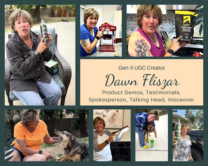 create mature female spokesperson ugc for your socials