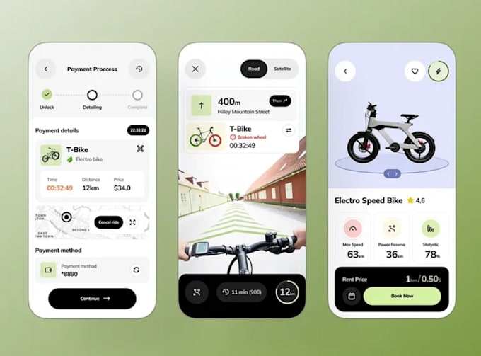 develop biking app, cycling route app, and bike sharing app