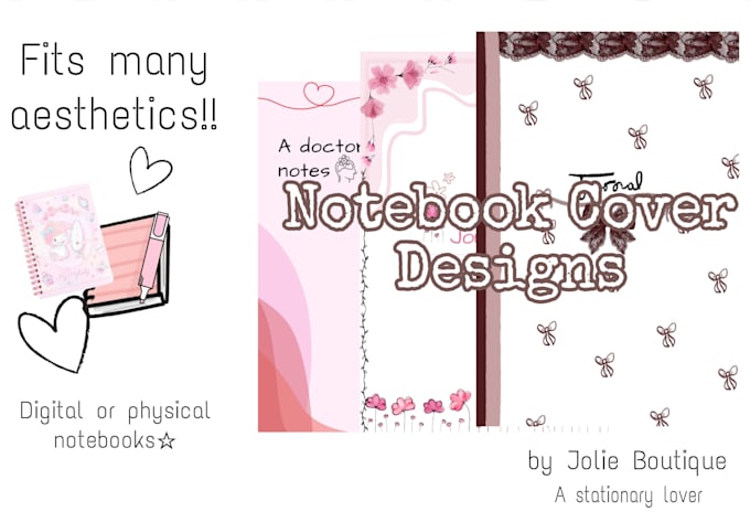 creat an aesthetic, minimalist notebook cover