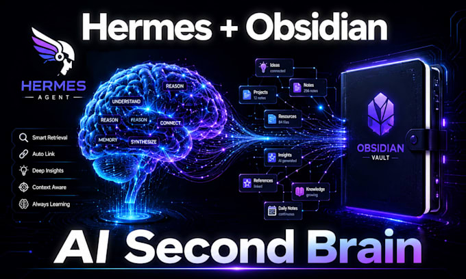 setup hermes agent with obsidian for persistent memory and ai second brain