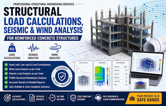 do structural load calculation seismic wind analysis for reinforced concrete