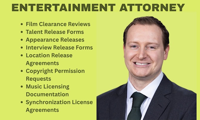 provide film clearance services, copyright review, and entertainment law support