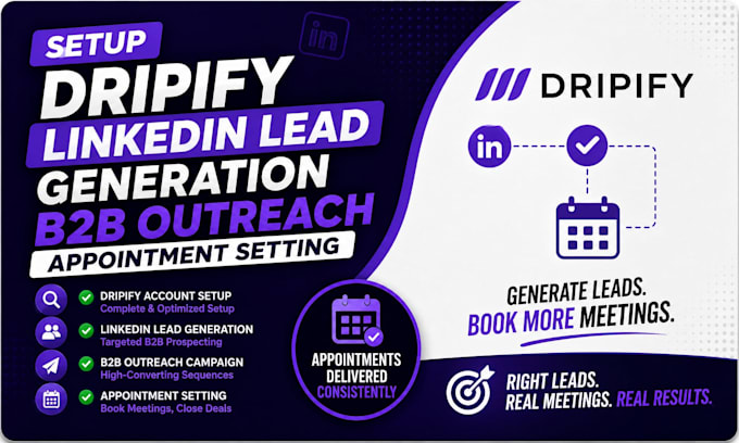 setup dripify linkedin lead generation b2b outreach appointment