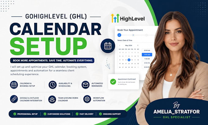 do gohighlevel ghl calendar setup, booking system, appointments and automation