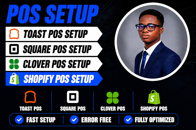 setup toast pos, square pos, clover pos, shopify pos setup