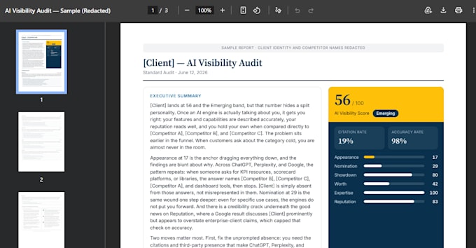 audit how chatgpt, perplexity, google, and other ai engines describe your brand