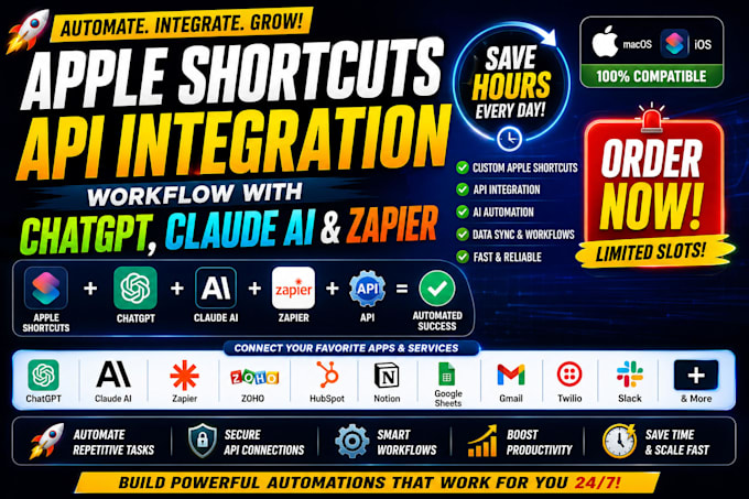 create apple shortcuts api integration workflow with chatgpt claudeai and zapier