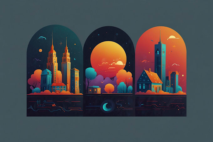 create modern flat design illustration
