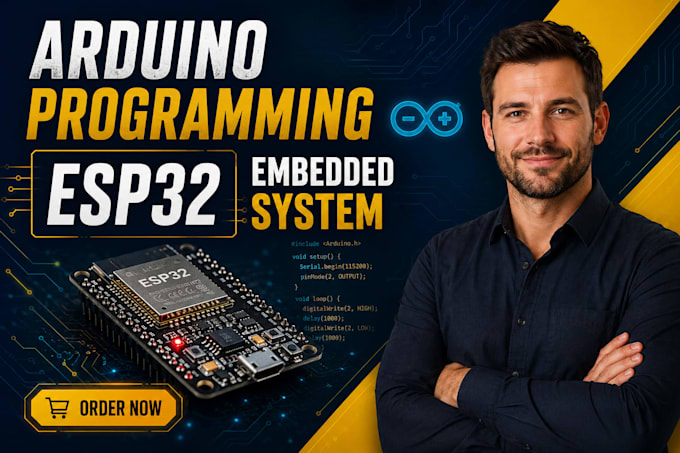 do arduino programming, esp32, esp8266, iot projects and sensor interfacing