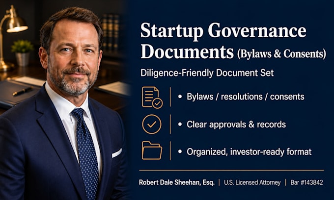 prepare your corporate startup governance and operating documents