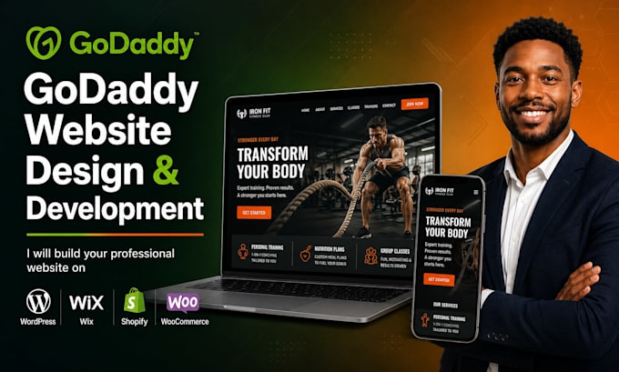 do godaddy website design development, godaddy wordpress development, godaddy
