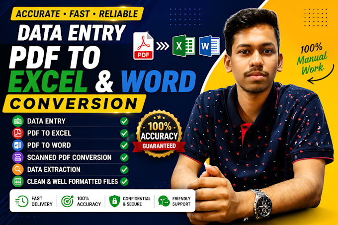 do PDF conversion, PDF to excel, word, and data extraction