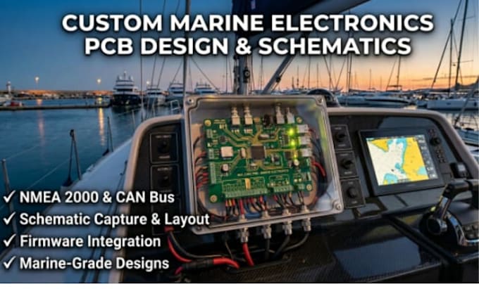 create custom marine electronic pcb design and schematics