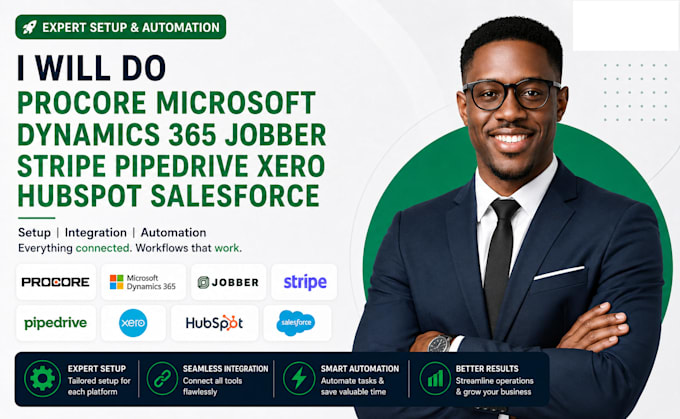 do procore dynamic 365 jobber stripe pipedrive xero hubspot salesforce buildops