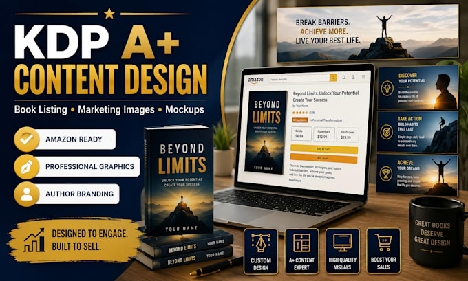create amazon KDP a plus content and book listing images