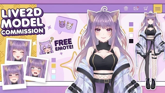 do male or female 3d vtuber model, vtuber rigging, live2d model, anime vtuber