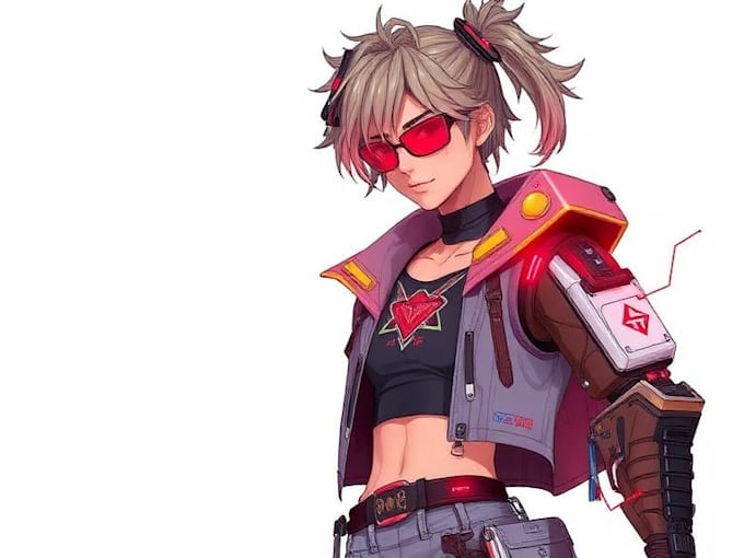 design cyberpunk character, original character design