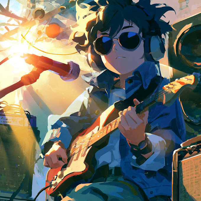 design an anime album cover