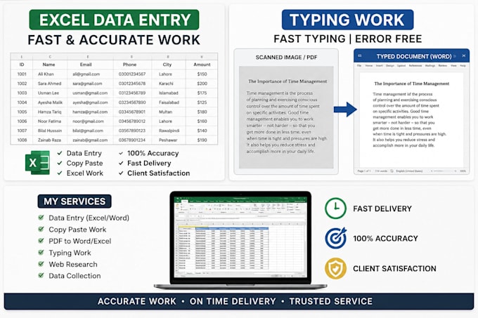 do editing and data entry work