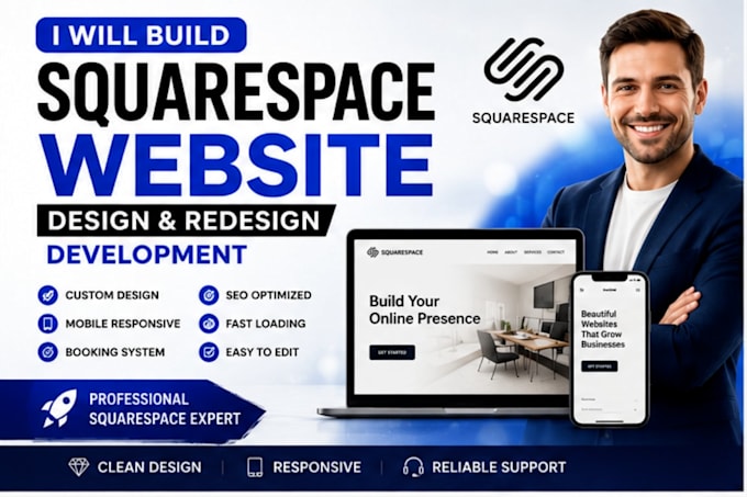 build squarespace website design, redesign squarespace website development