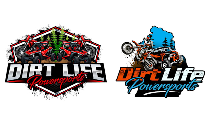 create your creative unique dirt bike logo within 20 hours