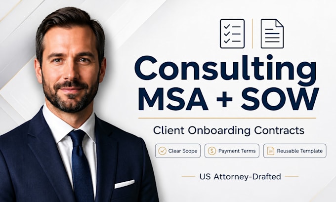 draft your consulting msa and statement of work agreement for client onboarding
