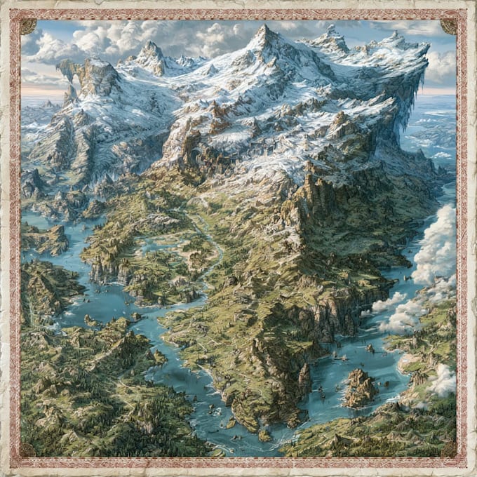 draw a custom map for fantasy, scifi, book or boardgame