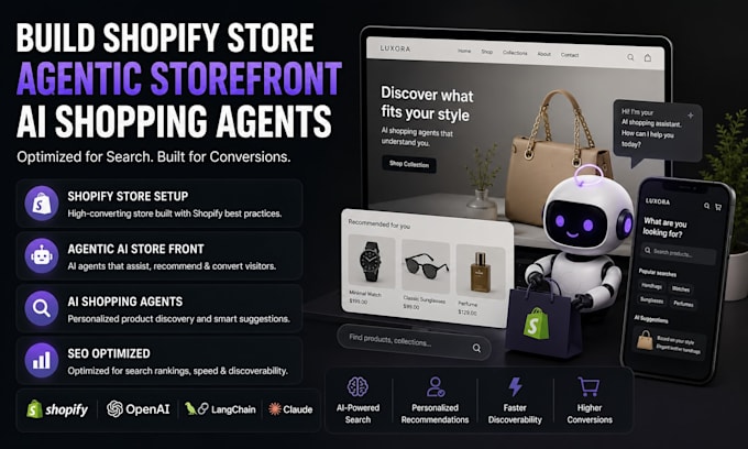 build shopify store agentic storefront ai shopping agents optimized for search