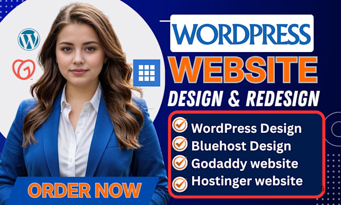 wordpress website design on bluehost siteground godaddy ionos website