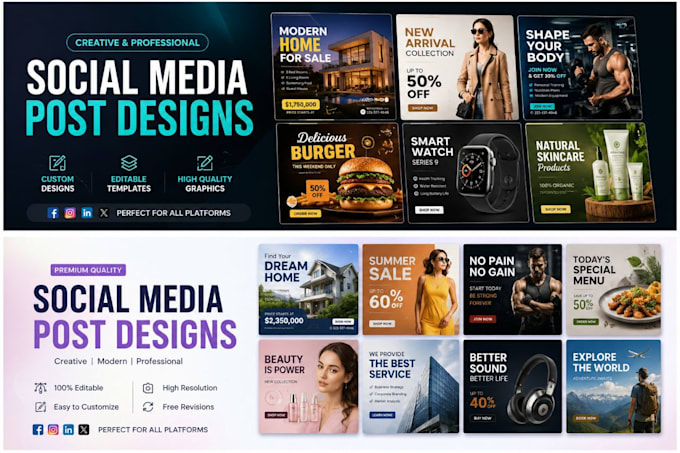 create eye catching and professional social media designs