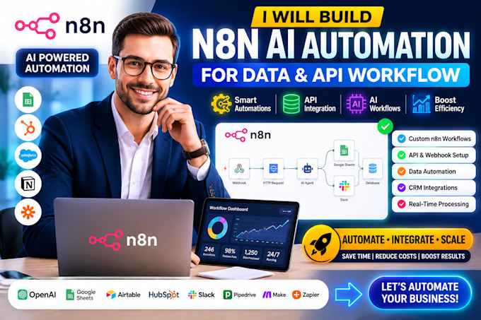build n8n ai automation for data and API workflow
