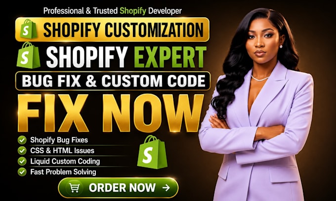 customize fix shopify store issues, PHP HTML CSS bugs shopify developer