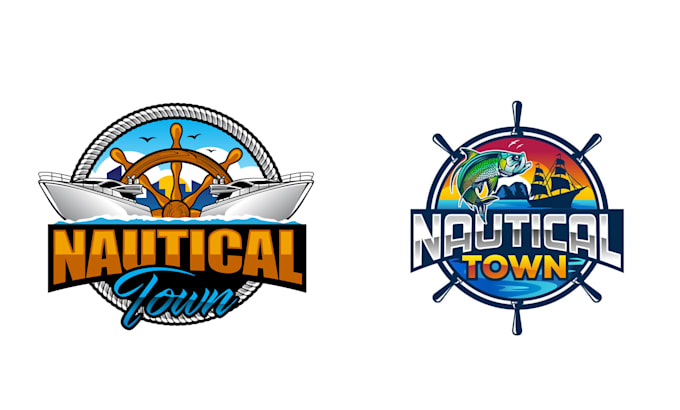 create awesome modern nautical logo design for your business
