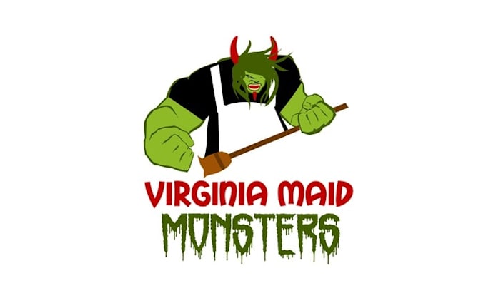 design cartoon virginia maid monsters llc logo