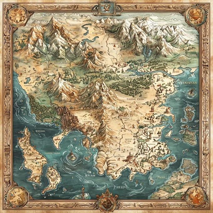 create fantasy, retro and vintage maps for board games