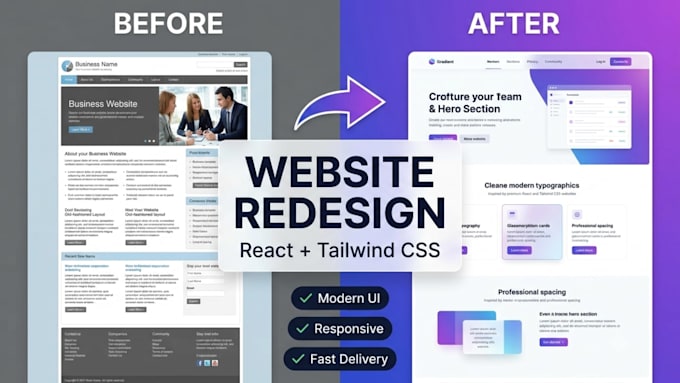 redesign your website with react and tailwind CSS