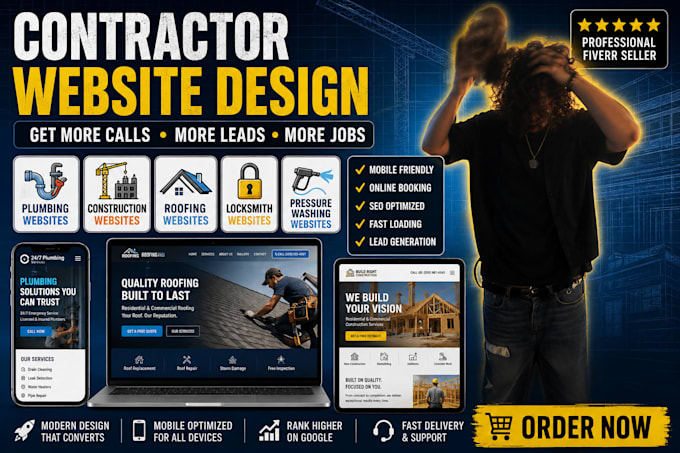 build a plumbing, construction, roofing, locksmith, pressure wash website