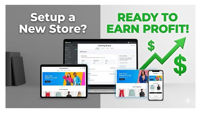 build a ready to launch shopify store with full setup