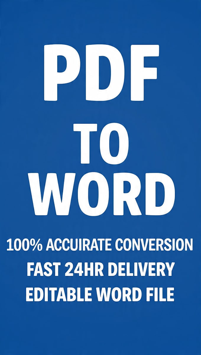 convert PDF to word or excel file in 1 hour